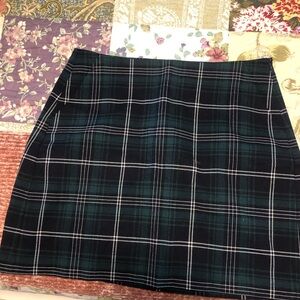 Plaid mini skirt